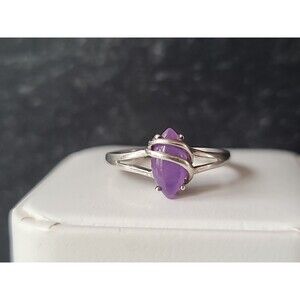 Avon 925 Sterling Silver Amethyst Ring, Size US 8.25